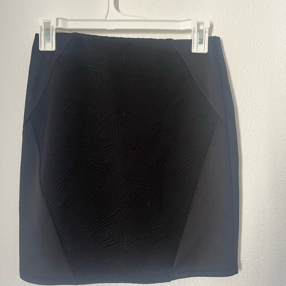 Black skirt and workout shorts